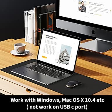 Vssoplor Wireless Mouse, 2.4G Slim Portable Computer Laptop Mouse with Nano Receiver Quiet Silent Optical Mice for Notebook, PC, Laptop, Computer-Black and Gold - Image 8