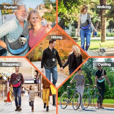 YUDODO Pet Sling Carrier for Small Dogs & Cats – Hands-Free Puppy Carrier with Safety Hook, Large Zipper Pocket, Soft Breathable Mesh, Adjustable Strap & Reflective Strip (Black 2.0 S) - Image 6