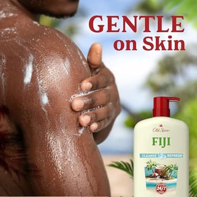Old Spice Body Wash for Men, 24/7 Shower Fresh with Lasting Scent, Cleanse & Refresh, Gentle on Skin, Vitamin B3, Fiji with Palm Tree + Coconut Scent, 25 oz (Pack of 4) - Image 5