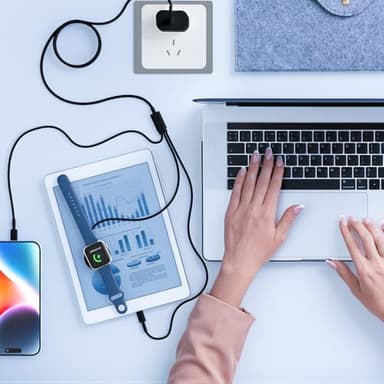 Susnwere 3 in1 USB C Magnetic Watch Charger,Magnetic iWatch Fast Charging Cable 6ft for iPhone 16/15/14/13/12 Pro/Max/XR/XS/XS Max and Apple Watch Series SE/8/7/6/5/4/3/2/1 38mm 40mm 42mm 44mm 45mm - Image 5