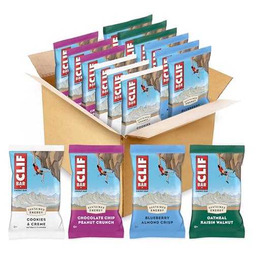 CLIF BAR - Variety Pack - 4 Flavors - Made with Organic Oats - Energy Bars - Non-GMO - Plant Based Protein Bars (12 Pack) - Image 1