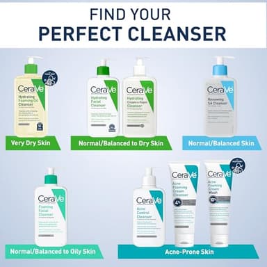 CeraVe Foaming Facial Cleanser, Daily Face Wash for Oily Skin, Hyaluronic Acid + Ceramides + Niacinamide, Fragrance Free & Paraben Free, Non-Drying Oil Control Face Wash, 16 Fluid Ounces - Image 7