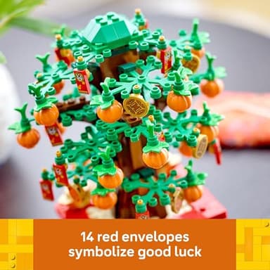 LEGO Money Tree - Lunar New Year Building Toy - Kids Chinese Culture Learning and Educational Toy for Boys and Girls, Ages 9+ - Holiday Decorations for Table - 40648 - Image 5