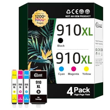 910XL Ink Cartridges for HP Printers (4-Pack) Replacement for HP 910XL Ink Cartridges Combo Pack Work for OfficeJet 8010 8020 Series, Pro 8020, 8030 Series Printer 3JB41AN | Black Cyan Magenta Yellow - Image 1