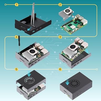 iRasptek Starter Kit for Raspberry Pi 5 8GB RAM-Pre-Loaded with 128GB Edition Raspberry Pi OS (Aluminum Case) - Image 7