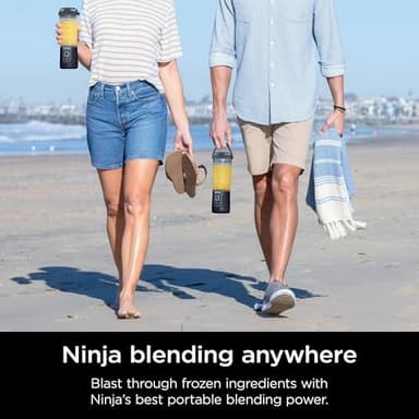 Ninja Blast 16 oz. Personal Portable Blender with Leak Proof Lid and Easy Sip Spout, Perfect for Smoothies, Cordless, USB-C Rechargeable, Dishwasher Safe Parts (Renewed) (Black) - Image 4