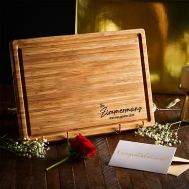 Personalized Cutting Board, Custom Bamboo Engraved Charcuterie Boards - Best Present for Wedding, Bridal Shower, Engagement, Anniversary, Housewarming, Gift Idea for Couples Bride, Parent, Family - Image 8