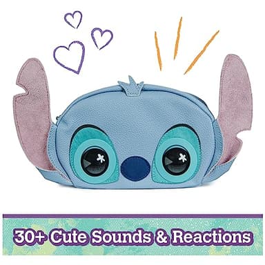 Purse Pets, Disney Stitch Officially Licensed Interactive Pet Toy & Kids Purse, 30+ Sounds & Reactions, Girls Crossbody Bag, Trendy Tween Gifts - Image 5