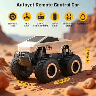 WayEee RC Truck Car Kids Toys for Ages 6+, Remote Control Car Waterproof Monster Truck, Amphibious 4X4 All Terrain Off-Road Pickup, 1:16 Scale, 2.4GHZ Vehicles, Boys Christmas Kids Birthday Gift - Image 5