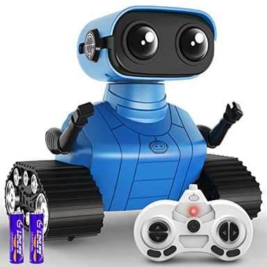 Hamourd Robot Toys for Boys Girls, Rechargeable Remote Control Emo Robots with Auto-Demonstration, Flexible Head & Arms, Dance Moves, Music, Shining LED Eyes for 5+ Years Old Kids - Image 1