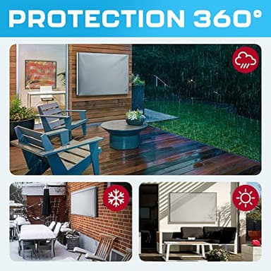 Garnetics Outdoor TV Cover 65 Inch – Waterproof & Weatherproof TV Enclosure, Smart Shield Screen Protector, Outside TV Covers for Moving & Storage - Gray - Image 4