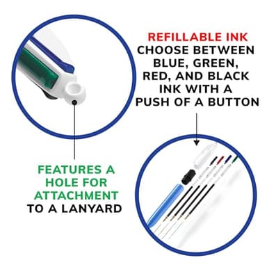 BIC 4-Color Original Retractable Ballpoint Pen with 1.0 mm Medium Point, 3-Count in Assorted Ink - Image 5