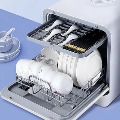 Dishwasher Tabletop Dishwasher Portable Small Fully Automatic 4 Washing Modes and Drying Function Can be connected to the faucet and manually filled with water - Image 5