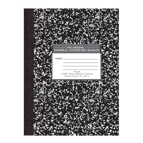ROARING SPRING Signature Collection Composition Notebook, Hardcover, Unruled 20# Premium Plain Paper, 80 Sheets/160 Pages, 10.25" x 7.88", Made in USA - Image 1
