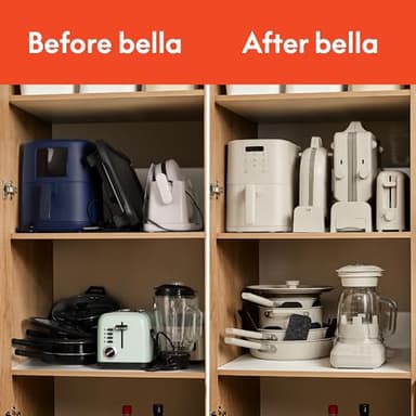 bella Flip-n-Store Waffle Maker, EverGood™ Ceramic Nonstick Coating, Fits-anywhere™ Kitchenware, Power Indicator Light & Touch Handle, 7” Wide & 1" Deep Plates, 1000 Watt, Plum - Image 9