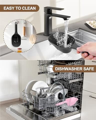 Aosnare 2 PACK Dog Food Scoop,1 Cup Capacity Pet Food Scoop With Measuring Lines For Dog, Puppy and Cat (Black) - Image 6