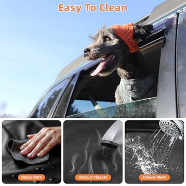 Upgraded PU Thickened Dog Car Seat Cover for Back Seat, Waterproof Back Seat Extender for Dogs with Hard Bottom, Dog Car Seat Cover for Car SUV! Anti-Scratch! Safer! (Holds 400lbs) - Image 7
