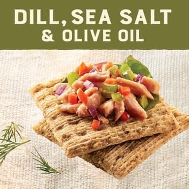 Triscuit Dill, Sea Salt & Olive Oil Whole Grain Wheat Crackers, Lunch Snacks, Bulk Snack Crackers, 6 - 8.5 oz Boxes - Image 7