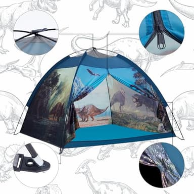 Mnagant Dinosaur Kids Play Tent-61”x61”x45”Realistic Dinosaur Kids Tent Indoor & Outdoor, Pop Up Play House for Kid, Boys & Girls Age 3-12 - Image 7