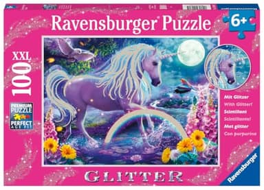 Ravensburger - Glitter Unicorn - 100 Piece Jigsaw Puzzle - Exciting, Colorful Scene of a Glittery, Magical Unicorn - Birds & More - Premium Quality - Ideal Gift - Screen-Free Fun - Children Age 6+ - Image 2