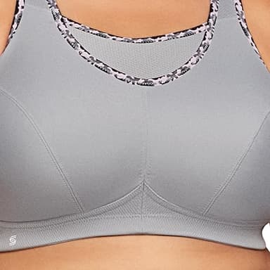 Full Figure Plus Size No-Bounce Camisole Sports Bra Wirefree #1066 - Image 3