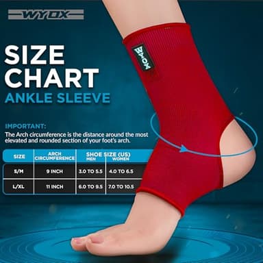 WYOX Women, Men, and Youth - Plantar Fasciitis Brace, Ankle Support Brace for Men, Workout and Sports Ankle, Perfect for Stability and Support in All Activities - Image 3