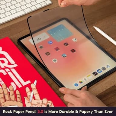 Astropad Rock Paper Pencil v3.0 (2025) – Paper Screen Protector for iPad Pro 13″ (M4, M5) & iPad Air 13″ (M2/M3) + 2 Apple Pencil Tip Replacements – Compatible with Pencil 1/2 & Pencil Pro - Image 2