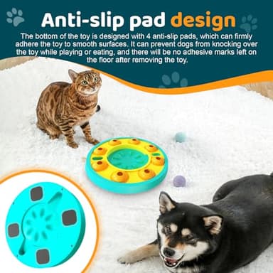 jovani Dog Slow Feeder Interactive Puzzle Slow Bowl for Small/Medium/Larger Dogs Puppy Maze Treat Dispenser Aggressive Chewers Beed Interactive Indoor Food Feeding Pet Supplies Birthday Fun Gift - Image 4
