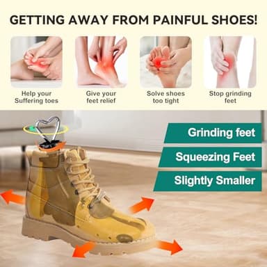 Furneeture 2 Pieces Shoe Stretcher Boot Stretcher, Adjustable Width and Length Shoe Expander Shoe Widener Stretcher Women Men for Sneakers Leather Shoes Ankle Boots - Image 2