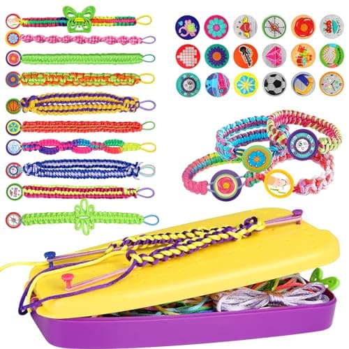 Friendship Bracelet Making Kit Toys, Ages 7 8 9 10 11 12 Year Old Girls Gifts Ideas, Birthday Present for Teen Girl, Arts and Crafts String Maker Tool, Bracelet DIY, Kids Travel Activity Set - Image 1