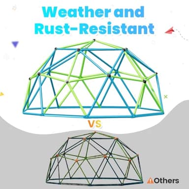 Zupapa 10FT Climbing Dome, Experience Ultimate Fun with The 2025 Upgraded Decagonal Geo Dome Climber - Supports 1000LBS Outdoor Playset and Easy Assembly Play Equipment for Kids (Turquoise, 10FT) - Image 7