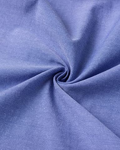 Alimens & Gentle Mens Solid Oxford Shirt Long Sleeve Dress Shirt Work Casual Button Down Shirts with Pocket Aroyal Blue - Image 7