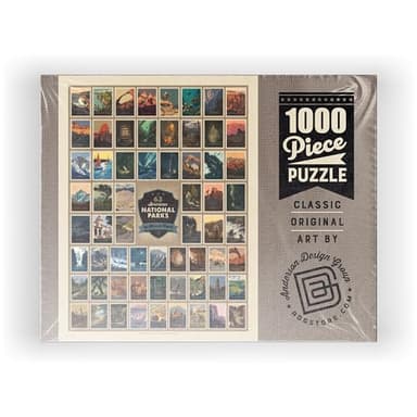 MyPuzzle 63 American National Parks: by Kenneth Crane, Vintage Poster - Premium 1000 Piece Jigsaw Puzzle for Adults - Image 8