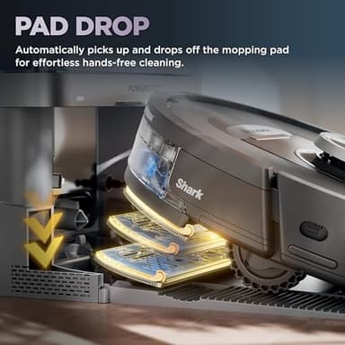 Shark Robot Vacuum & Mop Combo, PowerDetect NeverTouch, Self-Emptying & Self-Refilling, 60-Day Debris Capacity, 30-Day Refill Tank, Pad Dry, 5 Intelligent PowerDetect Cleaning Technologies, RV2820YE - Image 7