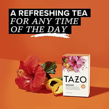 TAZO Passion Herbal Tea Bags, Iced or Hot, Caffeine-Free, 120 Total Tea Bags (20ct - Pack of 6) - Image 8