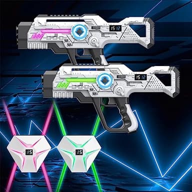 Laser Tag Rechargeable, Lazer Tag Game Set of 2 for Kids Indoor & Outdoor Play, Gift Ideas for Kids Teens and Adults, Cool Toys for Teenage Ages 8 9 10 11 12+Year Old Boy & Girls - Image 2