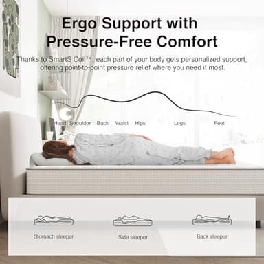 Novilla Twin Mattress, 6 Inch Twin Size Mattresses in a Box with Smarts™ Coil for Pressure Relief, Medium Plush Foam and Spring Hybrid Colchones with CertiPUR-US Certified for Kids - Image 6
