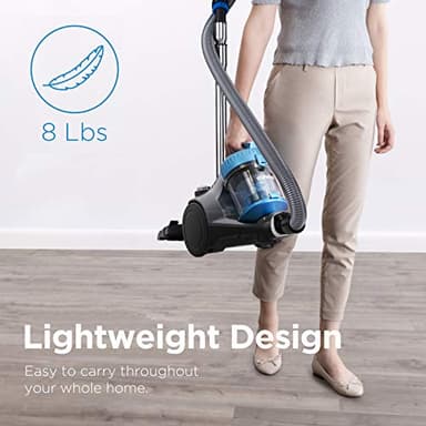 Eureka WhirlWind Bagless Canister 2.5L Vacuum Cleaner, Lightweight Vac for Carpets and Hard Floors, NEN110A, Blue - Image 7