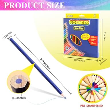 SRISE Colored Pencils for Adult Coloring Books, 48 Colored Pencil Set for Artist Sketching Drawing Pencils & Supplies, Pre-sharpened Coloring Pencils Set for Beginners, Art Supplies for Drawing - Image 3