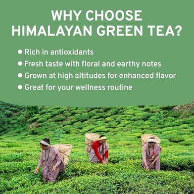 VAHDAM, Green Tea Leaves From Himalayas 170+ Cups (12oz) High Elevation Grown Green Tea Leaves From Himalayas | Pure Unblended Single Origin Green Loose Leaf Tea | Vacuum Sealed - Image 5