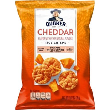 Quaker Rice Crisps, Gluten Free, Cheddar, 0.67 Oz, 30 Count - Image 2