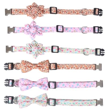 Easter Dog Collar with Bowtie Bunny Egg Holiday Adjustable Pet Collars with Metal Buckle for Dogs (Rabbit Eggs,Large) - Image 3