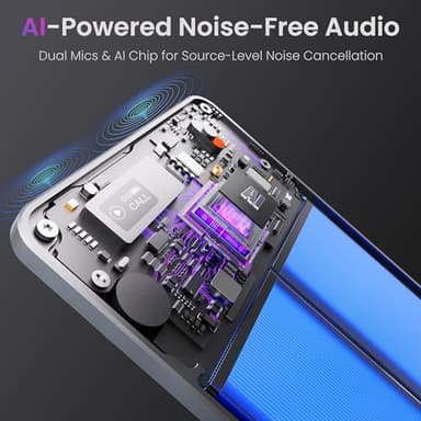 AI Voice Recorder, Note Voice Recorder - Transcribe & Summarize, AI Noise Cancellation Technology, Supports 152 Languages, 64GB Memory APP Control Audio Recorder for Lectures, Meetings, Calls, Gray - Image 3