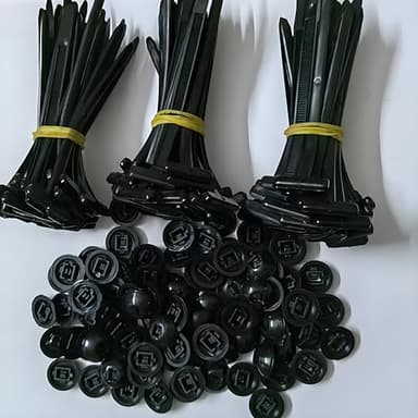 150PCS Nylon Universal Cable Tie Buckle – Heavy Duty Self-Locking Zip Ties Holder with Pin & Button Design, Plastic Cable Ties Tool Fasteners Car Body, UV Resistant Zipties for Car Daily Auto Fixing - Image 7