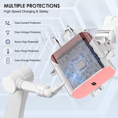 QZVOO iPhone 14 13 12 Charger Fast Charging with Cable 10 ft, Apple Fast Charger Cord with 20W Charger Block, USB C to Lightning Cable for iPhone 14 Pro Max /13/12/11/XS/SE/iPad/AirPods-Pink ZYH-J15 - Image 4