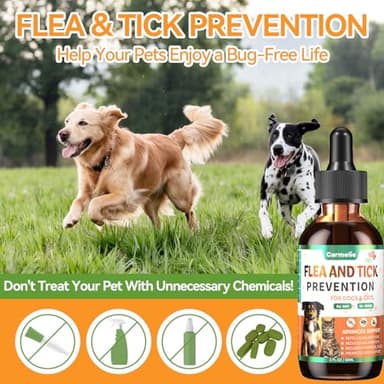 Oral Flea and Tick Support for Dogs and Cats, Natural Dog Flea and Tick Defense, Cat Flea Drops Supplements with Vitamin for Pets - All Breeds and Ages - Bacon - Image 5