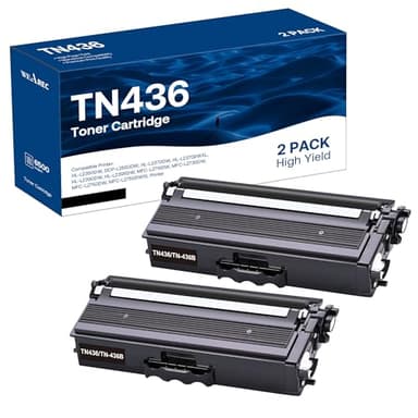 WEAREC Compatible Toner Cartridge Replacement for Brother TN436 TN436BK TN433 TN431 for Brother HL-L8260CDW HL-L8360CDW MFC-L8610CDW MFC-L8690CDW MFC-L8900CDW MFCL9570CDW Printer (Black, 2Pack) - Image 1