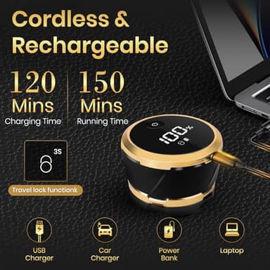 Ufree Head Shavers for Bald Men, Electric Shavers Razor, Rechargeable Bald Head Razor, Magnetic 6D Rotary Shaver, Waterproof Face Beard Trimmer Mens Grooming Kit, Gifts for Men - Image 3