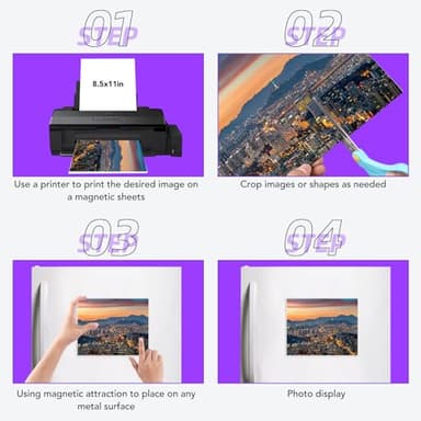 DIYMAG Printable Magnetic Sheets, 8Pcs 8.5 x 11 Inch Flexible Magnet Sheets Matte Non Adhesive Magnetic Paper for Inkjet Printer Photo DIY Crafts - Image 5