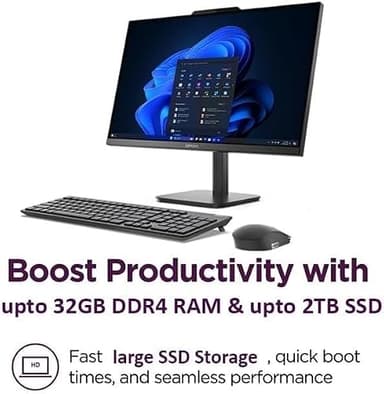Lenovo 24" FHD All-in-One Desktop Computer, Intel 4-Core Processor (Beats i3-1110G4), 16GB RAM, 512GB PCIe SSD, HDMI, WiFi 6, RJ45, Bluetooth, Business AIO, Vent-Hear, Keyboard & Mouse, Windows 11 Pro - Image 6
